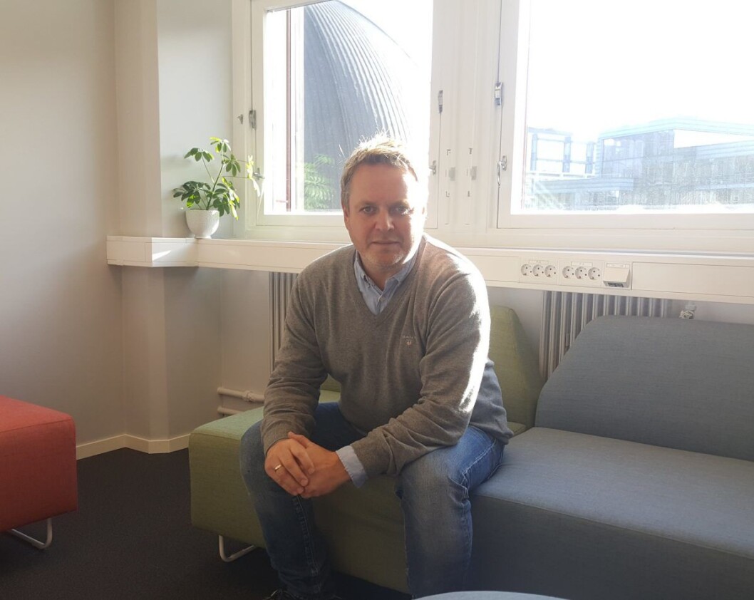 Prosjektleder Jens Christian Holm i Ung Arena Oslo Vest, i de nye lokalene til tilbudet i Sørkedalsveien 10B på Majorstuen. Foto: Tarjei Kidd Olsen Prosjektleder Jens Christian Holm i Ung Arena Oslo Vest, i de nye lokalene til tilbudet i Sørkedalsveien 10B på Majorstuen. Foto: Tarjei Kidd Olsen