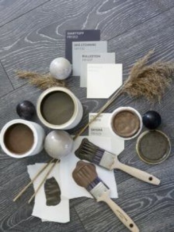 SPENNENDE PALETTER: Palettene spenner mellom alt fra lyse, lette toner til rustikke, varme toner. Foto: Per Erik Jæger; stylist Siv Brenne SPENNENDE PALETTER: Palettene spenner mellom alt fra lyse, lette toner til rustikke, varme toner. Foto: Per Erik Jæger; stylist Siv Brenne