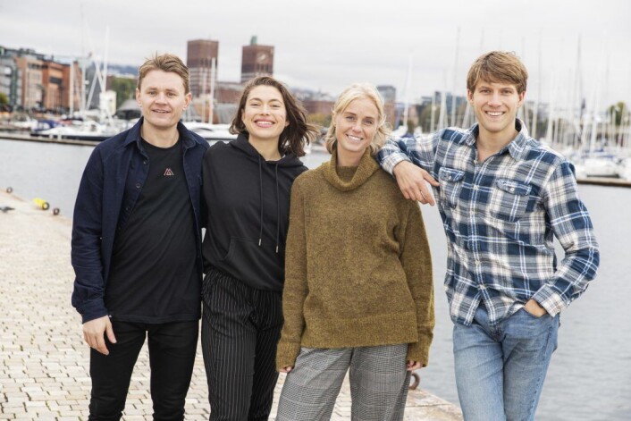 Oslos fire klimapiloter – (fra venstre): Ole Erik Lunder, Emilie Hernes Vereide, Ingrid Holtan Søbstad og Hauk Are Fjeld. Foto: Klimaetaten Oslos fire klimapiloter – (fra venstre): Ole Erik Lunder, Emilie Hernes Vereide, Ingrid Holtan Søbstad og Hauk Are Fjeld. Foto: Klimaetaten