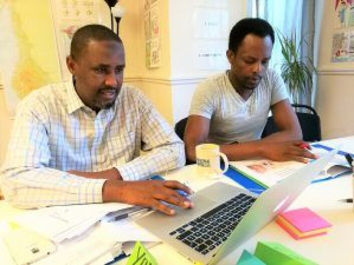 Yusuf fra Somalia og Yohanes fra Eritrea. Foto: Privat Yusuf fra Somalia og Yohanes fra Eritrea. Foto: Privat