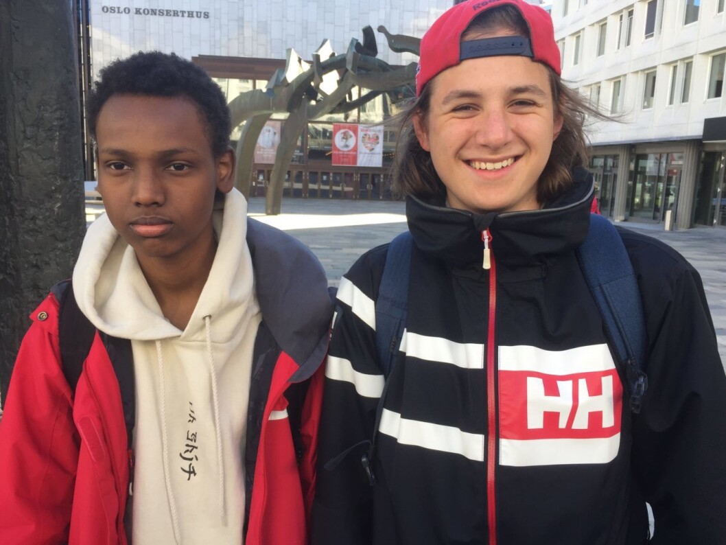 Osmann Asib Ahmed og Victor Alexander Olofsson synes Guttedagen var meningsfull. Foto: Vegard Velle Osmann Asib Ahmed og Victor Alexander Olofsson synes Guttedagen var meningsfull. Foto: Vegard Velle