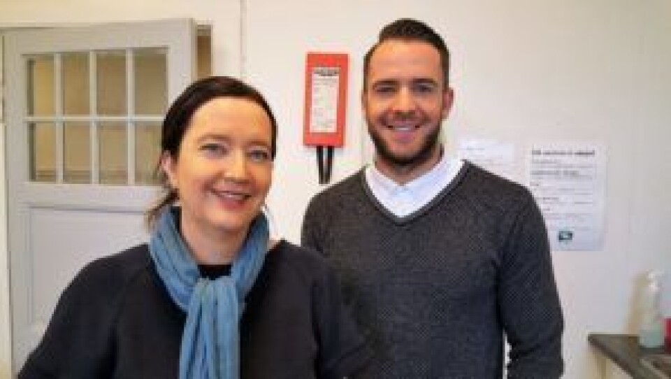 Leder i St. Hanshaugen bydelsutvalg, Anne Christine Kroepelien og ernæringsrådgiver Lars Magnus Ottersen på besøk i Heftyes barnehage. Foto: Tarjei Kidd Olsen Leder i St. Hanshaugen bydelsutvalg, Anne Christine Kroepelien og ernæringsrådgiver Lars Magnus Ottersen på besøk i Heftyes barnehage. Foto: Tarjei Kidd Olsen