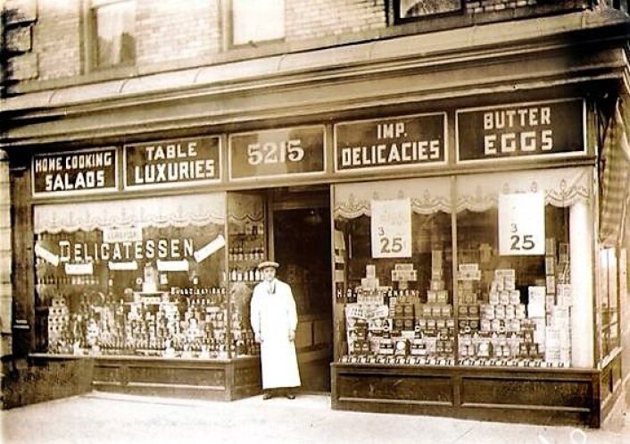 Leske's bakery på Lapskaus Boulevard. Foto: Scandinavian Museum Leske's bakery på Lapskaus Boulevard. Foto: Scandinavian Museum