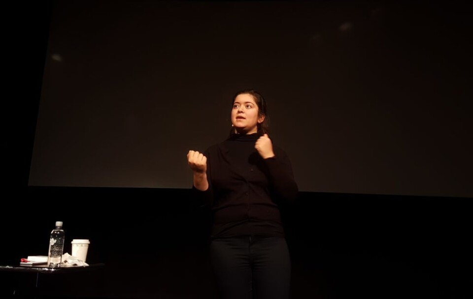 Nancy Herz på scenen på Chateau Neuf. Foto: Tarjei Kidd Olsen
