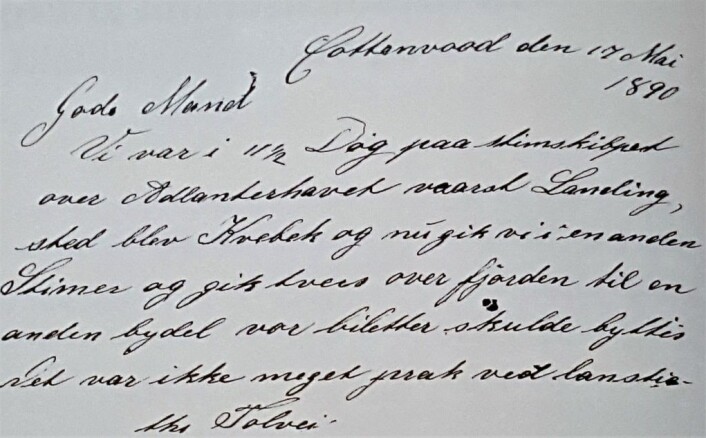 Dette brevet fra 1890 er det første Edvard N. Svee i Minnesota sendte hjem til slekten Leksvik. Dette brevet fra 1890 er det første Edvard N. Svee i Minnesota sendte hjem til slekten Leksvik.