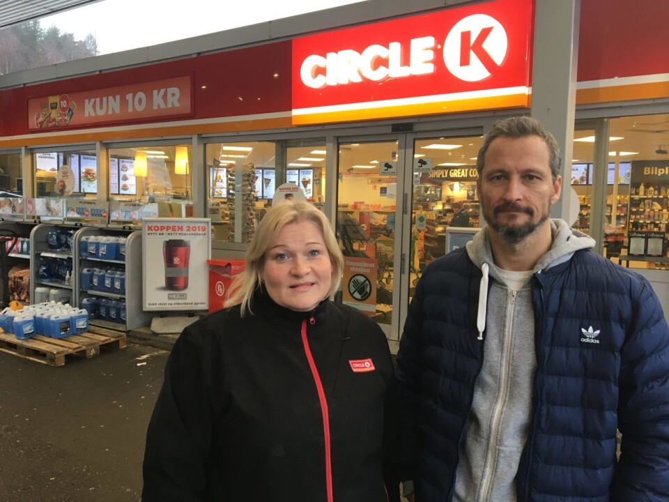 Circle K er en av UngKollegas samarbeidspartnere. Her med Daglig leder Circle K Økern, Marita Frostad Nilsen, og Tore Sandven fra Ungkollega.