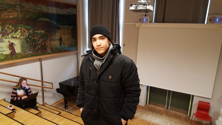 Ali Reza Aghamirzaei (14) er en av 9.-klassingene som ble undervist på Majorstuen skole, og han støtter prosjektet. Ali Reza Aghamirzaei (14) er en av 9.-klassingene som ble undervist på Majorstuen skole, og han støtter prosjektet.