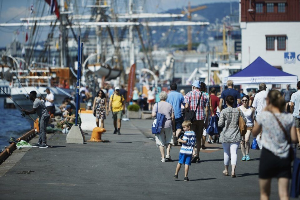 Folkeliv på Vippetangen under Havnelangs i 2018. Foto: Bård Gudim