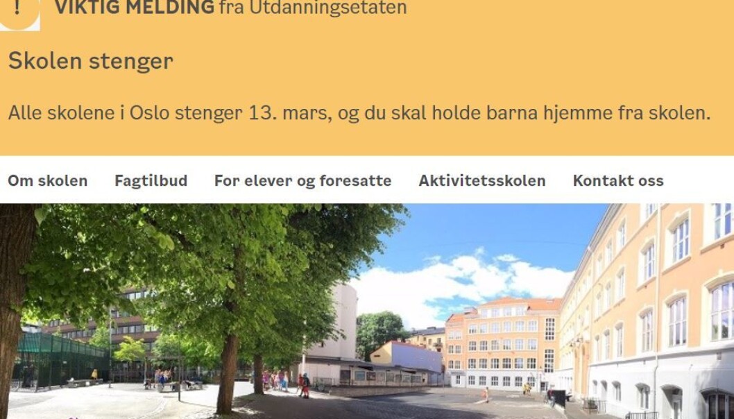 – For våre foreldre vil dette bli en kjempeutfordring. De har liten plass hjemme, mange barn og lite penger. Skolestenging rammer dem voldsomt, sier rektor Hilmar Berge Flatabø. – For våre foreldre vil dette bli en kjempeutfordring. De har liten plass hjemme, mange barn og lite penger. Skolestenging rammer dem voldsomt, sier rektor Hilmar Berge Flatabø.