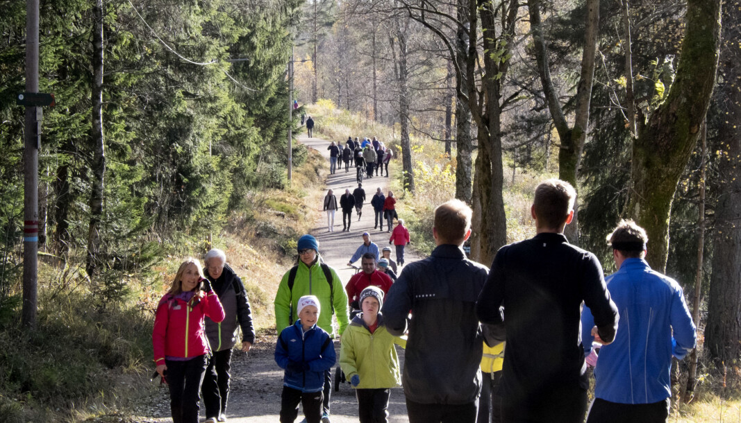 Flott helgevær kan benyttes til å gå en tur langs Sognsvann i Oslo. Flott helgevær kan benyttes til å gå en tur langs Sognsvann i Oslo.