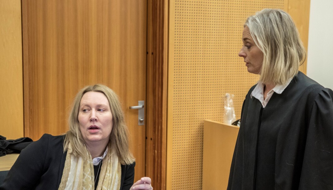 Forsvarer Elisabeth Myhre og aktor Trude Antonsen (t.h.) under rettssaken mot en 50 år gammel medie- og kultuprofil, som er tiltalt for ni voldtekter. Forsvarer Elisabeth Myhre og aktor Trude Antonsen (t.h.) under rettssaken mot en 50 år gammel medie- og kultuprofil, som er tiltalt for ni voldtekter.