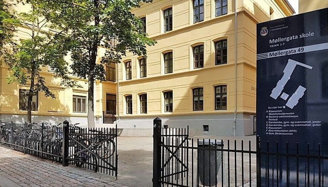 Møllergata skole er en av byens skoler som nyter godt av framskyndet vedlikehold under koronautbruddet. Møllergata skole er en av byens skoler som nyter godt av framskyndet vedlikehold under koronautbruddet.