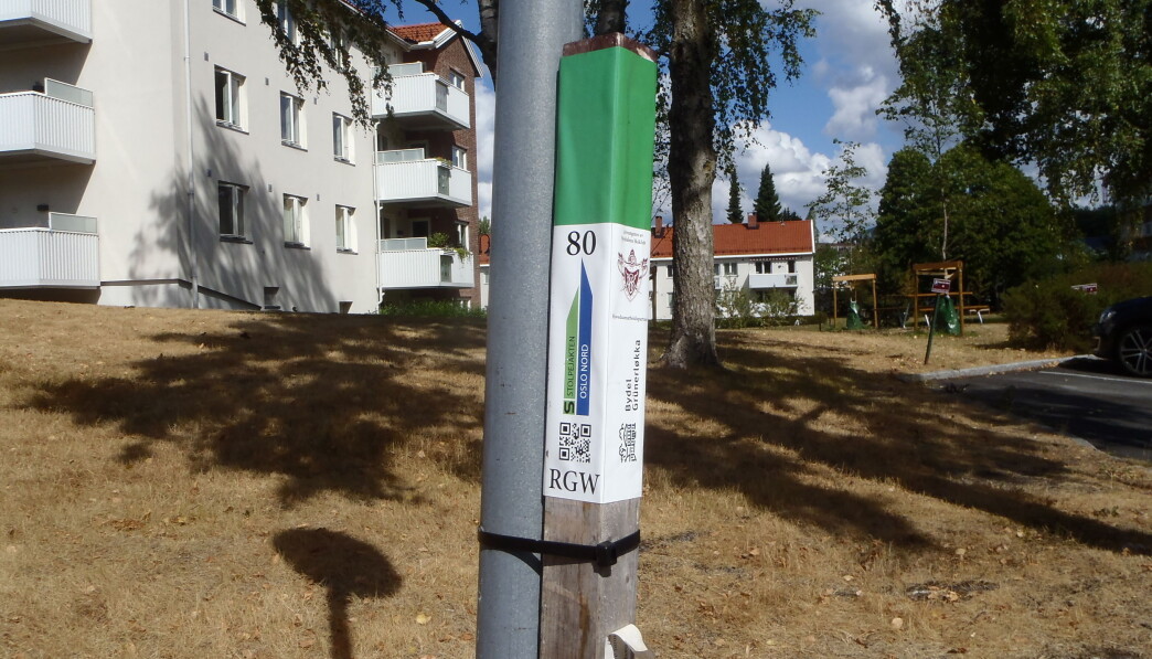 Over hele byen og i Oslomarka kan du nå lete opp disse stolpene. Over hele byen og i Oslomarka kan du nå lete opp disse stolpene.