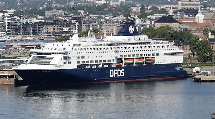 The danskebåten var transporten vår over til Danmarks øer. Foto: DFDS The danskebåten var transporten vår over til Danmarks øer. Foto: DFDS