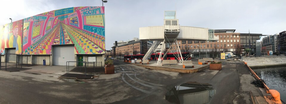 Panoramabilde av parken fra sjøsiden. Foto: Trude Thingelstad