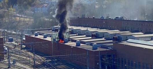 Brann i verkstedhall for Flytoget og Vy i Lodalen