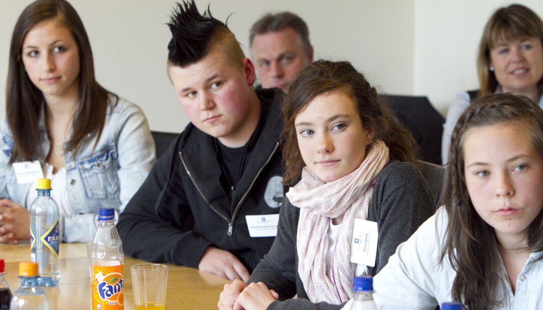 Elever med synspunkter om utfordringer i ungdomsskolen. Her fra et tidligere møte med daværende undervisningsminister Kristin Halvorsen. Elever med synspunkter om utfordringer i ungdomsskolen. Her fra et tidligere møte med daværende undervisningsminister Kristin Halvorsen.
