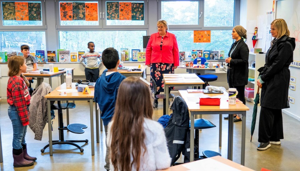 I slutten av april kunne statsminister Erna Solberg og kunnskapsminister Guri Melby være med å markere gjenåpningen av Ellingsrudåsen skole.