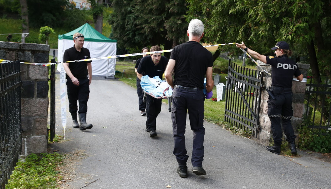 Avdøde ble funnet i en kum her ved Vår Frelsers Gravlund i Oslo. Avdøde ble funnet i en kum her ved Vår Frelsers Gravlund i Oslo.