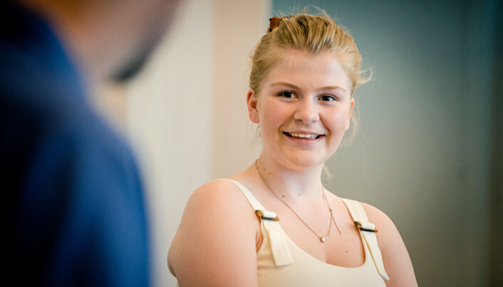 Hedvig Tpones Hauge (17) gleder seg til å jobbe med barn. Hedvig Tpones Hauge (17) gleder seg til å jobbe med barn.