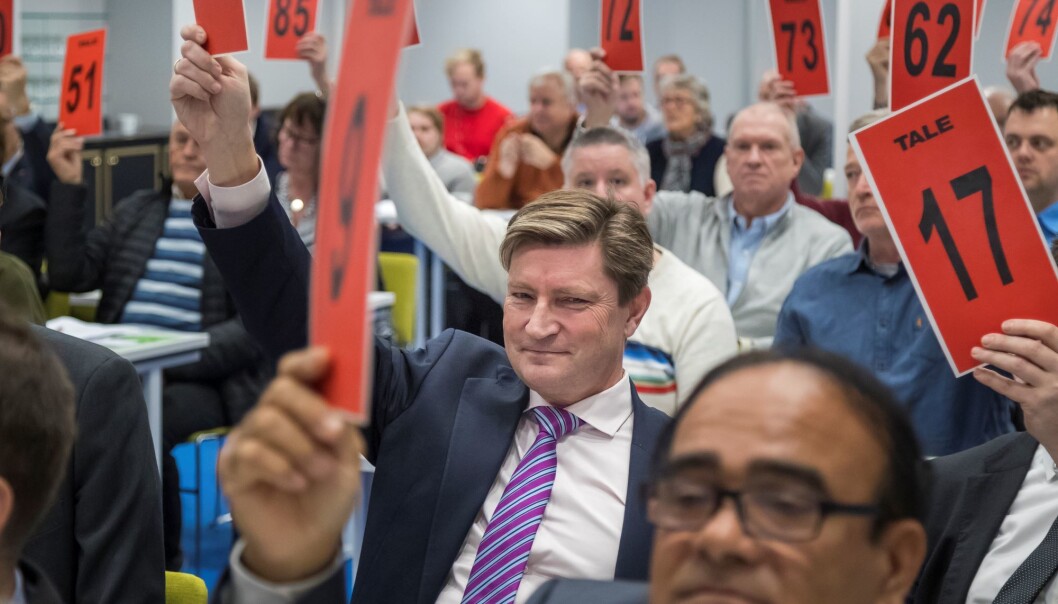 Stortingsrepresentant Christian Tybring-Gjedde og partifeller under et nominasjonsmøte i Oslo Frp i 2018. Stortingsrepresentant Christian Tybring-Gjedde og partifeller under et nominasjonsmøte i Oslo Frp i 2018.