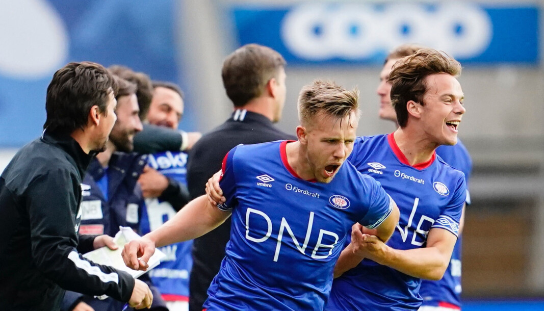 Ivan Näsberg jubler etter å ha satt inn utligning for Vålerenga drøye ti minutter før slutt på Lerkendal. Ivan Näsberg jubler etter å ha satt inn utligning for Vålerenga drøye ti minutter før slutt på Lerkendal.