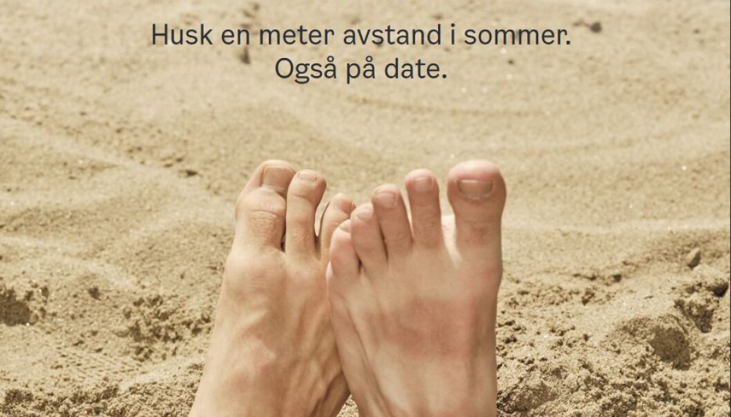 Kampanjen skal minne folk på blant annet å holde en meter avstand. Kampanjen skal minne folk på blant annet å holde en meter avstand.