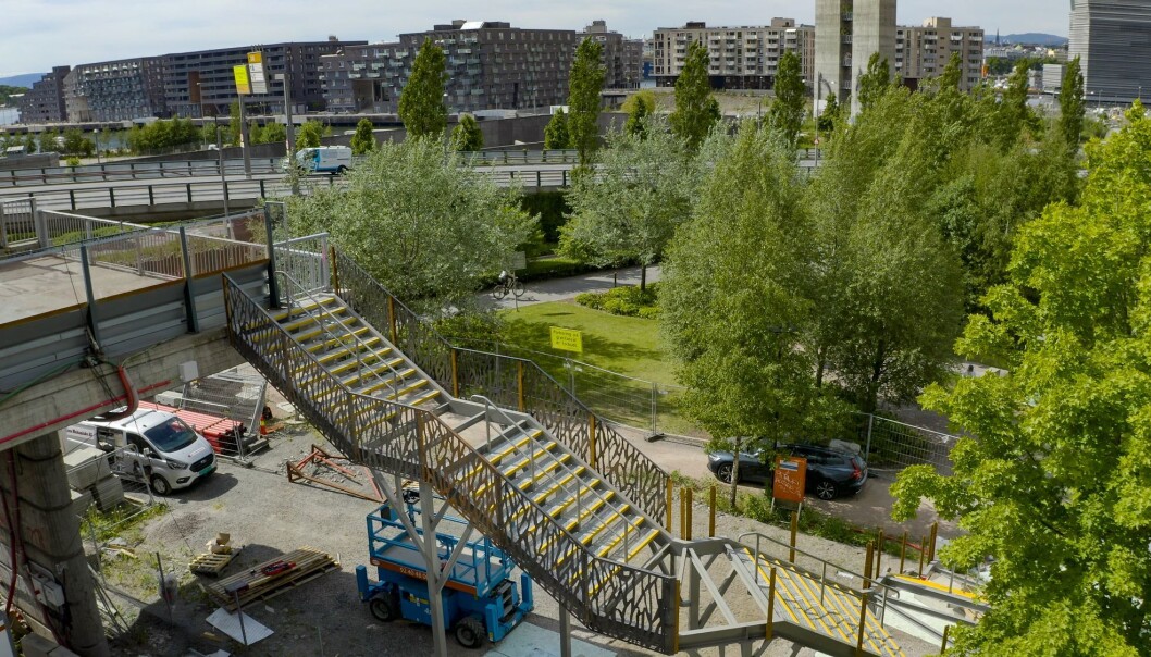 Trappen skal lette adkomst mellom Sørenga og Gamlebyen. Trappen skal lette adkomst mellom Sørenga og Gamlebyen.