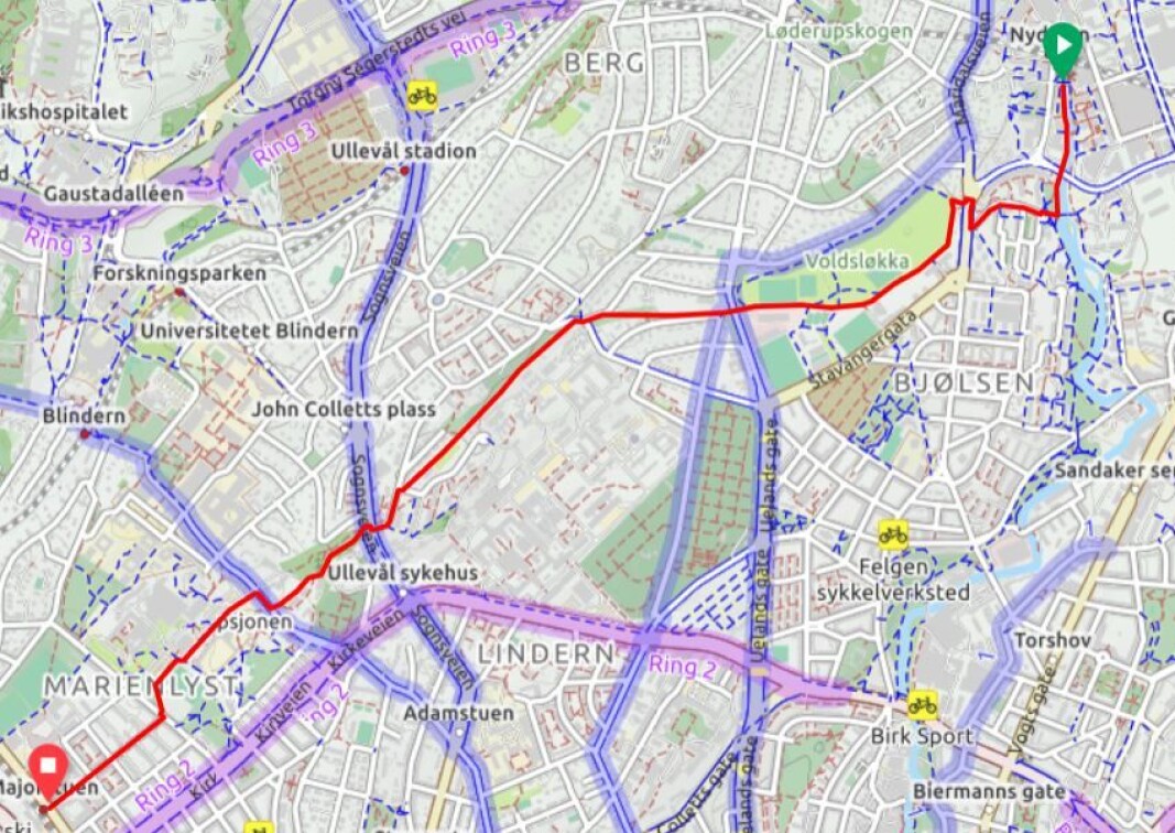 Ruta er på 4,2 kilometer. Ruta er på 4,2 kilometer.