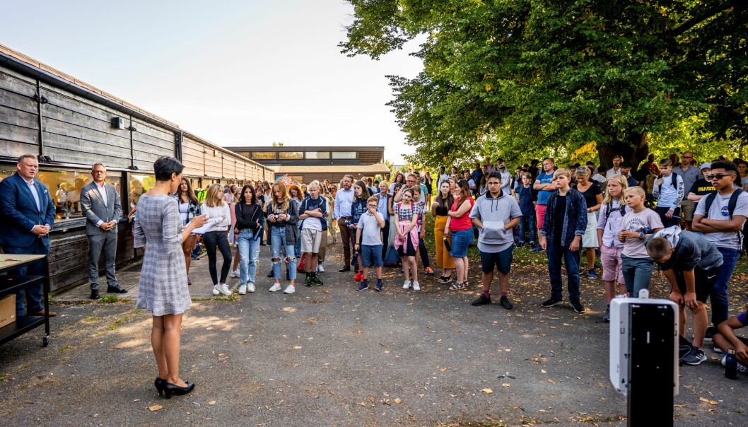 Mandag kunne elevene ved Oslo realfagskole Heltberg ta i bruk sine nye lokaler på Torshovtoppen.