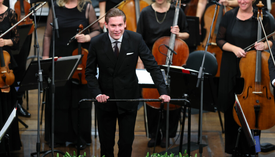 Den unge sjefdirigenten Klaus Mäkelä (24) gledet gjestene under sesongåpningen for Filharmonien i Oslo konserthus.