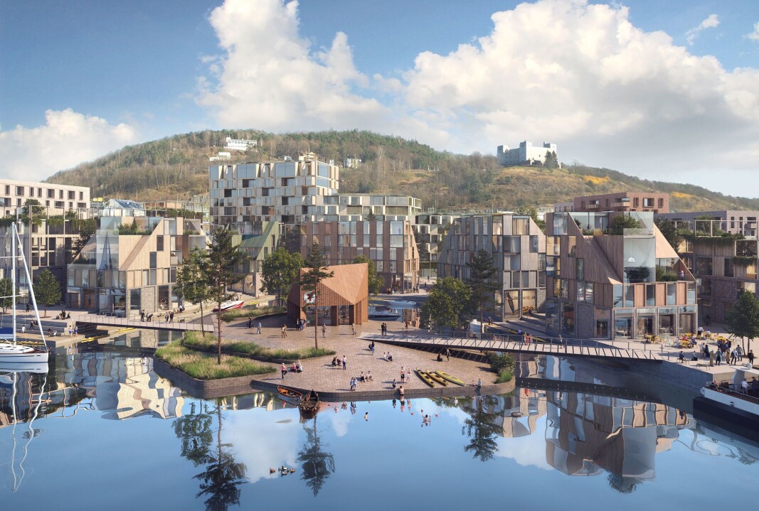 Slik kan deler av den nye Grønlikaia bli seende ut. Slik kan deler av den nye Grønlikaia bli seende ut.