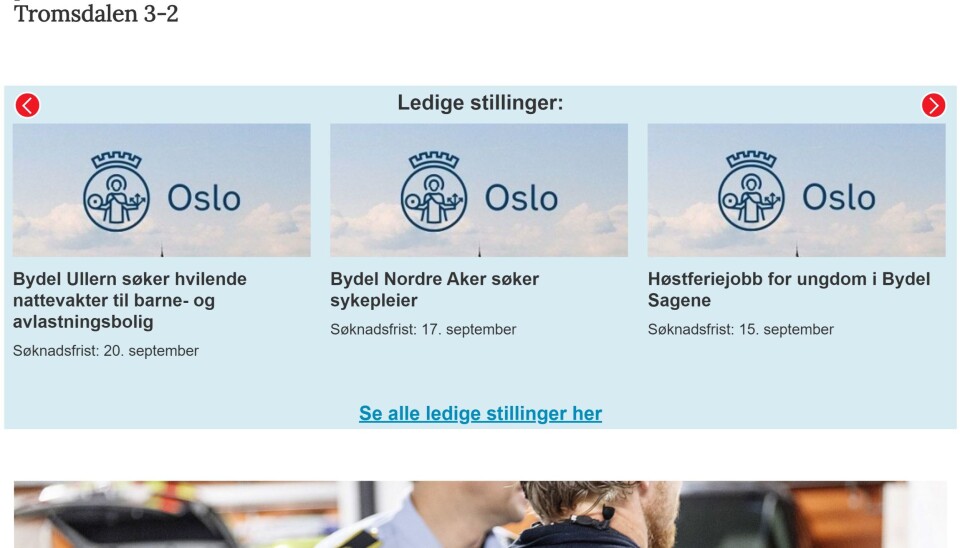 VårtOslo søker selger av stillingsannonser