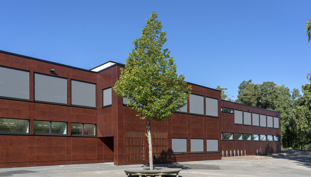 Fasaden på Trasophallen har fått en oppgradering. Fasaden på Trasophallen har fått en oppgradering.