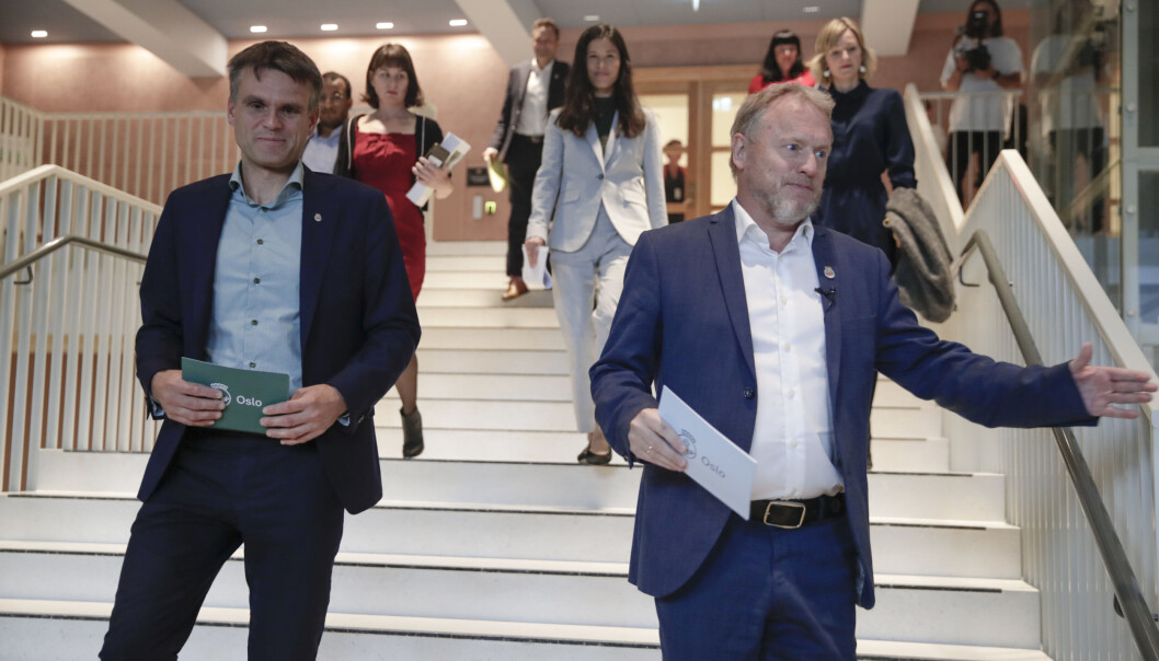 Finansbyråd Einar Wilhelmsen (MDG) og byrådsleder Raymond Johansen (Ap) har fått utsatt Arbeidstilsynets rapport flere ganger. Finansbyråd Einar Wilhelmsen (MDG) og byrådsleder Raymond Johansen (Ap) har fått utsatt Arbeidstilsynets rapport flere ganger.