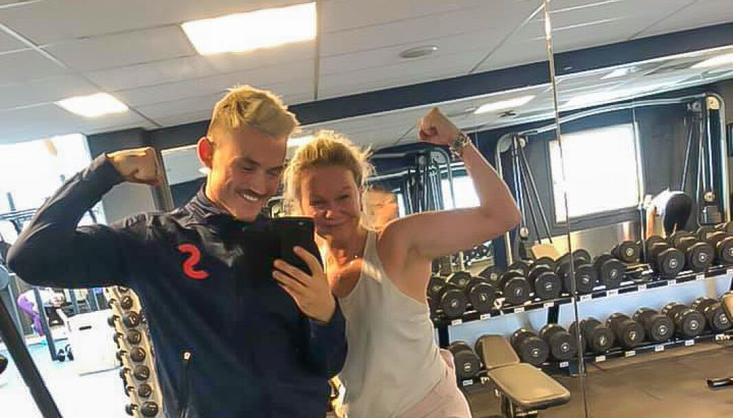 Tilbake på trening sammen med "verdens beste PT", Joachim Østreng. Tilbake på trening sammen med "verdens beste PT", Joachim Østreng.