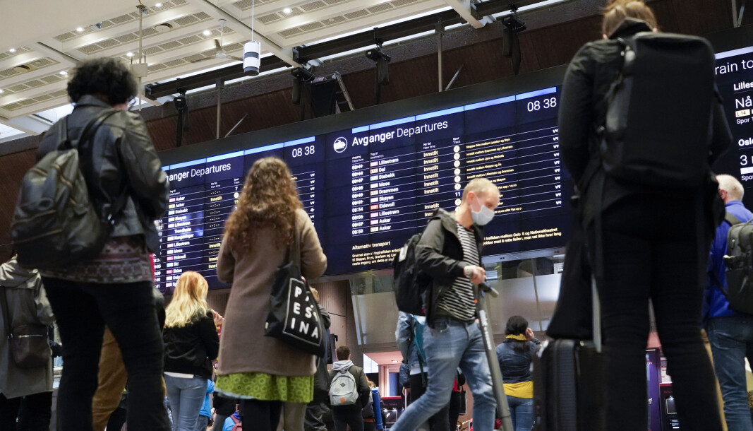Oslo sentralstasjon da det var forsinkelser tidligere i oktober. Nå rammes stasjonen av vekterstreiken. Oslo sentralstasjon da det var forsinkelser tidligere i oktober. Nå rammes stasjonen av vekterstreiken.