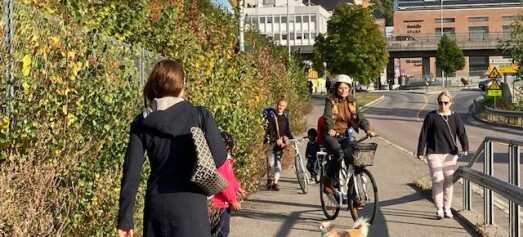 Sykkelkaos i Kværnerbyen: -Syklister og el-sparkesyklister tar ikke hensyn til de gående