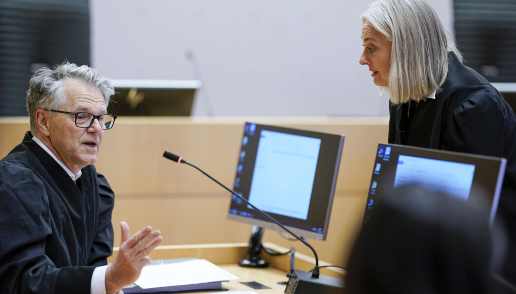 Forsvarer Øystein Storrvik og aktor Trude Antonsen under straffesaken mot Makaveli Lindén i Oslo tingrett. Forsvarer Øystein Storrvik og aktor Trude Antonsen under straffesaken mot Makaveli Lindén i Oslo tingrett.
