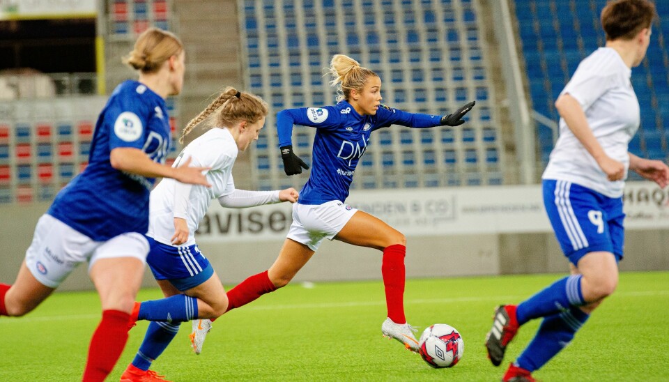 Celin Bizet Ildushøy og Vålerenga-damene stormer mot gruppespillet i Mesterligaen. Onsdag ble færøyske Klaksvik sendt hjem med 0-7 i bagasjen.