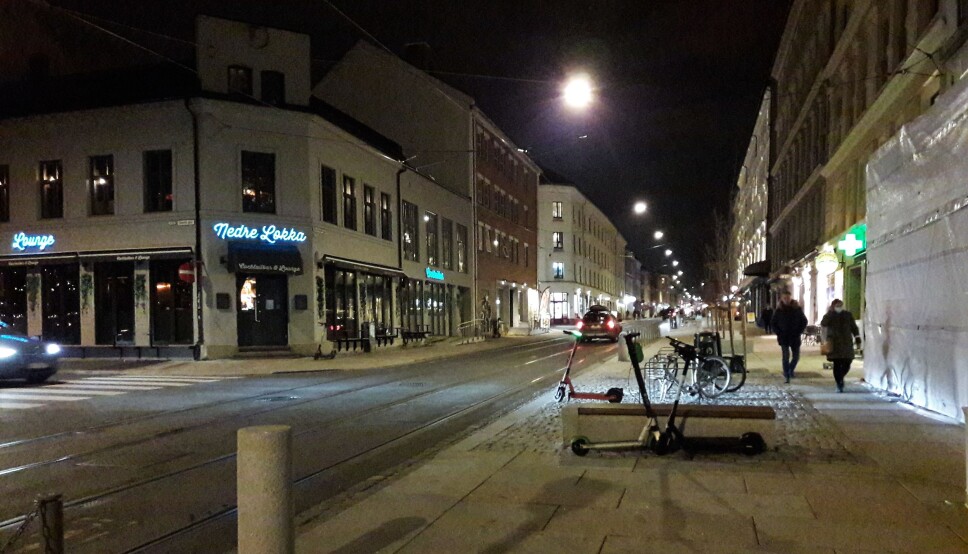Bilen stanset ikke etter påkjørselen i Thorvald Meyers gate.