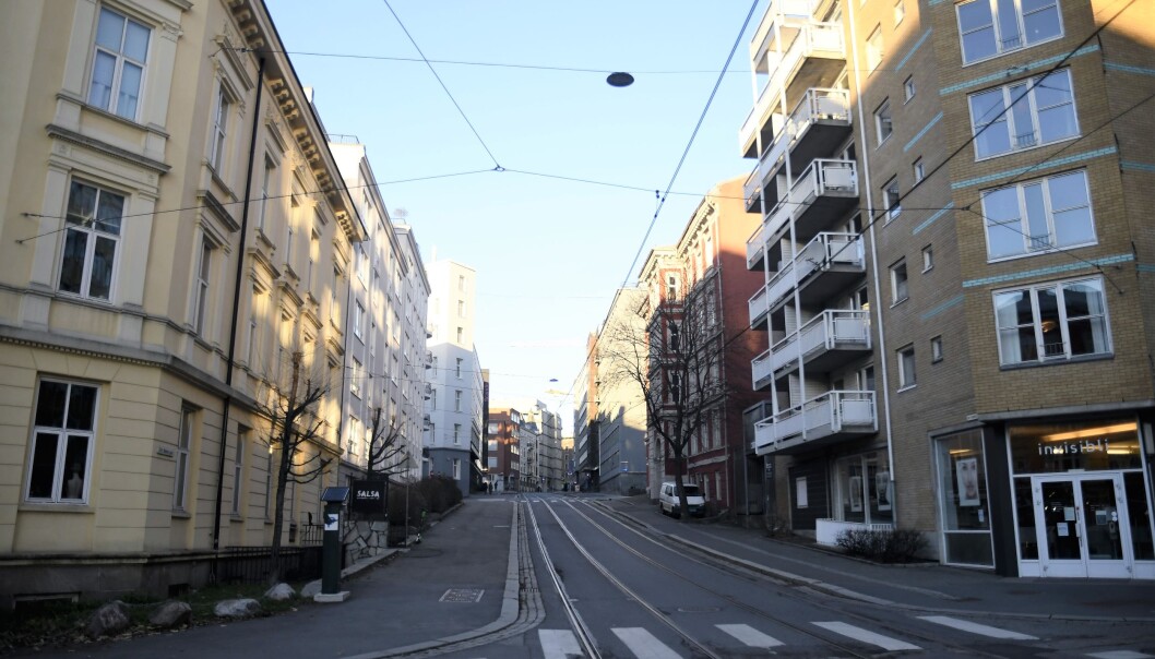 Det var her i Cort Adelers gate at jenta ble påkjørt av syklist. Det var her i Cort Adelers gate at jenta ble påkjørt av syklist.
