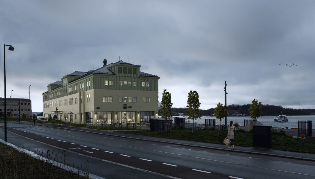 Skur 38 ligger mellom Vippetangen og Rådhuset. Til høyre i bakgrunnen skimtes Hovedøya. Skur 38 ligger mellom Vippetangen og Rådhuset. Til høyre i bakgrunnen skimtes Hovedøya.