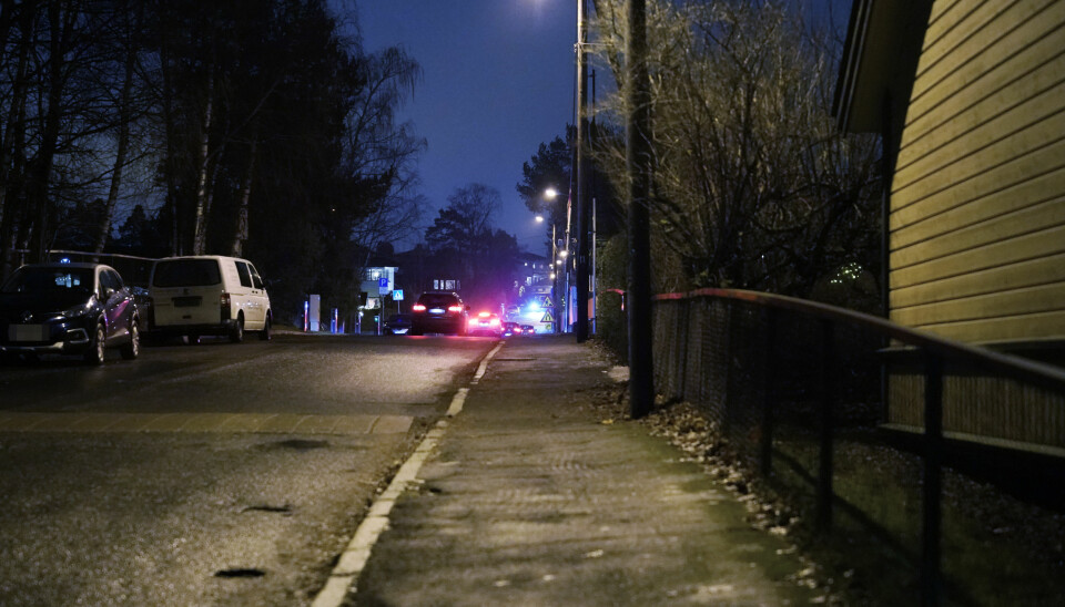 Det var her, i Lindbäckveien på Nordseter i Oslo, at en mann skal ha blitt utsatt for vold og tatt med i en bil lørdag kveld.