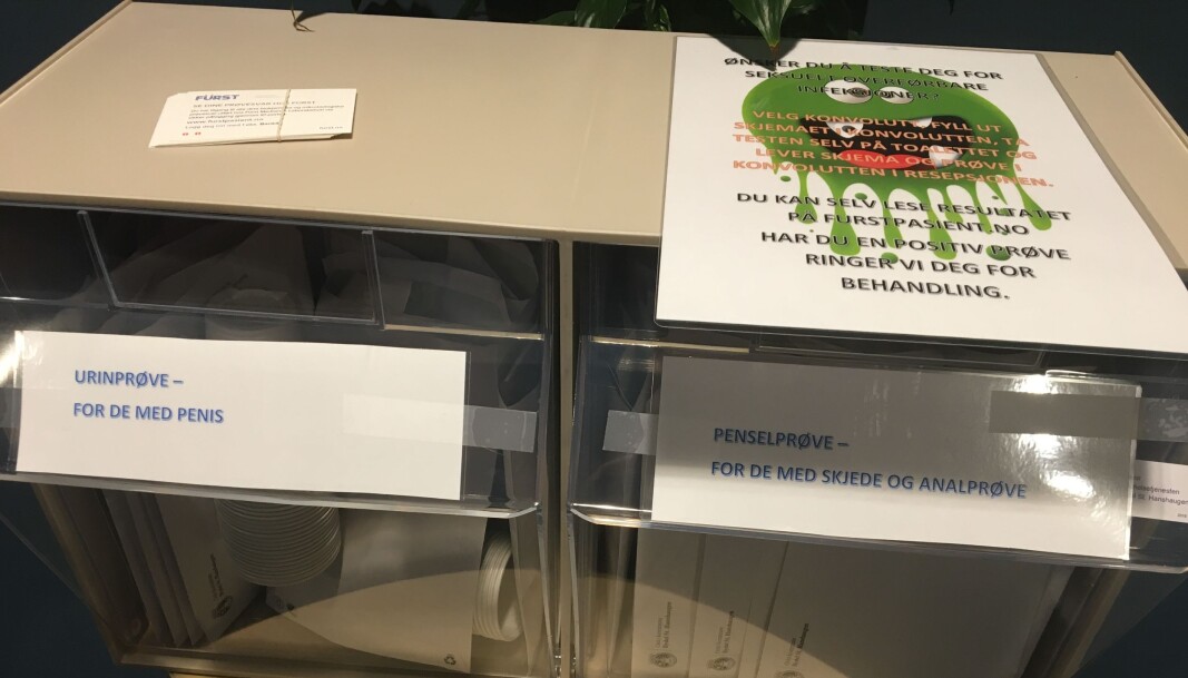 Om du vil, kan du avlegge en test for kjønnssykdom uten å snakke med helsepersonell. Om du vil, kan du avlegge en test for kjønnssykdom uten å snakke med helsepersonell.