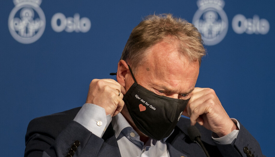 Byrådsleder Raymond Johansen (AP) mener Oslo ikke har annet valg enn å forlenge nedstengningen gitt at smittetallet i dag er over 200 i Oslo for første gang siden 19. november 2020. Foto: Heiko Junge / NTB Byrådsleder Raymond Johansen (AP) mener Oslo ikke har annet valg enn å forlenge nedstengningen gitt at smittetallet i dag er over 200 i Oslo for første gang siden 19. november 2020. Foto: Heiko Junge / NTB