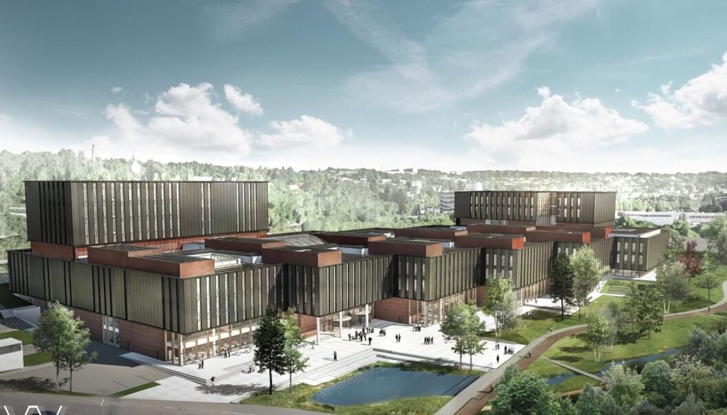 Slik skal bygget se ut når det står ferdig i 2024. Det blir da det største universitetsbygget i landet. Slik skal bygget se ut når det står ferdig i 2024. Det blir da det største universitetsbygget i landet.