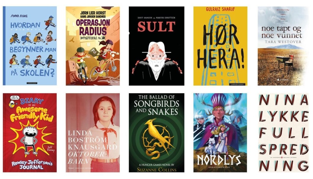 Her er noen av fjorårets mest utlånte bøker på Deichman folkebibliotek i Oslo. Her er noen av fjorårets mest utlånte bøker på Deichman folkebibliotek i Oslo.