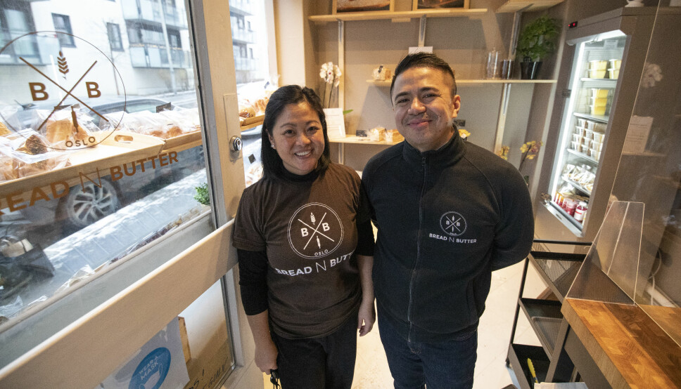 Ekteparet Abela Pineda (t.v) og Reverdy Pineda åpnet nylig et japansk bakeri på Torshov.