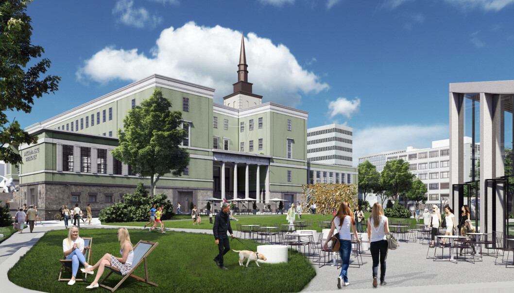 Store planer for Det Gamle Biblioteket på Hammersborg. Målet er å ferdigstille det gamle biblioteket samtidig som Regjeringskvartalet, i 2028. Store planer for Det Gamle Biblioteket på Hammersborg. Målet er å ferdigstille det gamle biblioteket samtidig som Regjeringskvartalet, i 2028.